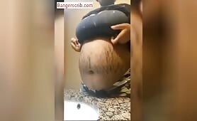 Naughty Pregnant Lady Pressing Out Breast Milk