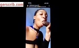 Watch Oduola Tolashe Deep Throating That Very Big Black Dick