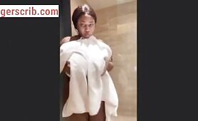 Meet This Ebony Lady With Gigantic Big Boobs As She Flaunts Them In The Shower