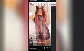 Premly Prem Goes Live On Instagram Without Bra And Panties Flashing And Teasing