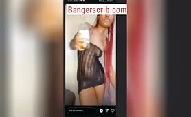 Premly Prem Goes Live On Instagram Without Bra And Panties Flashing And Teasing