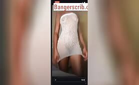 Premly Prem Without Panties In Transparent Gown Flashes Her Boobs And Pussy On Instagram Live