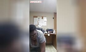 Horny Fat lady Masturbates and squirt in her office