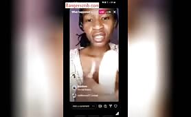 Sinethembile Goes Live On Instagram, Flaunts Her Boobs And Fucks Her Pussy With A Dildo